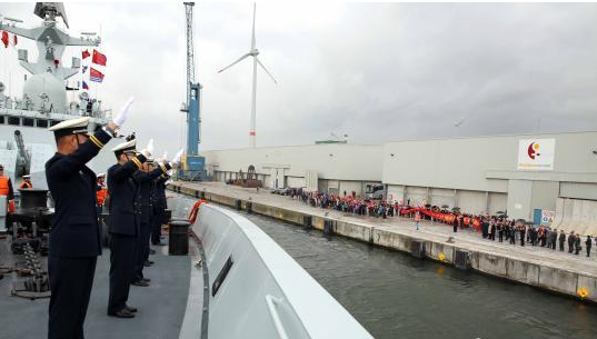 中国海军抵达比利时安特卫普港 进行为期5天的友好访问