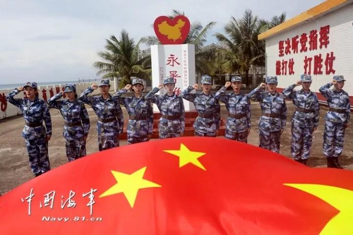 中国海军南沙守礁部队迎来首批90后女军人