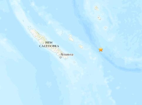 新喀里多尼亚附近海域发生两次6级以上地震 