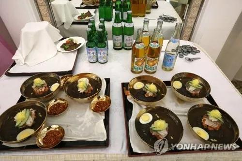 资料图:平壤冷面。(图片来源:韩联社) 资料图:平壤冷面。(图片来源:韩联社)